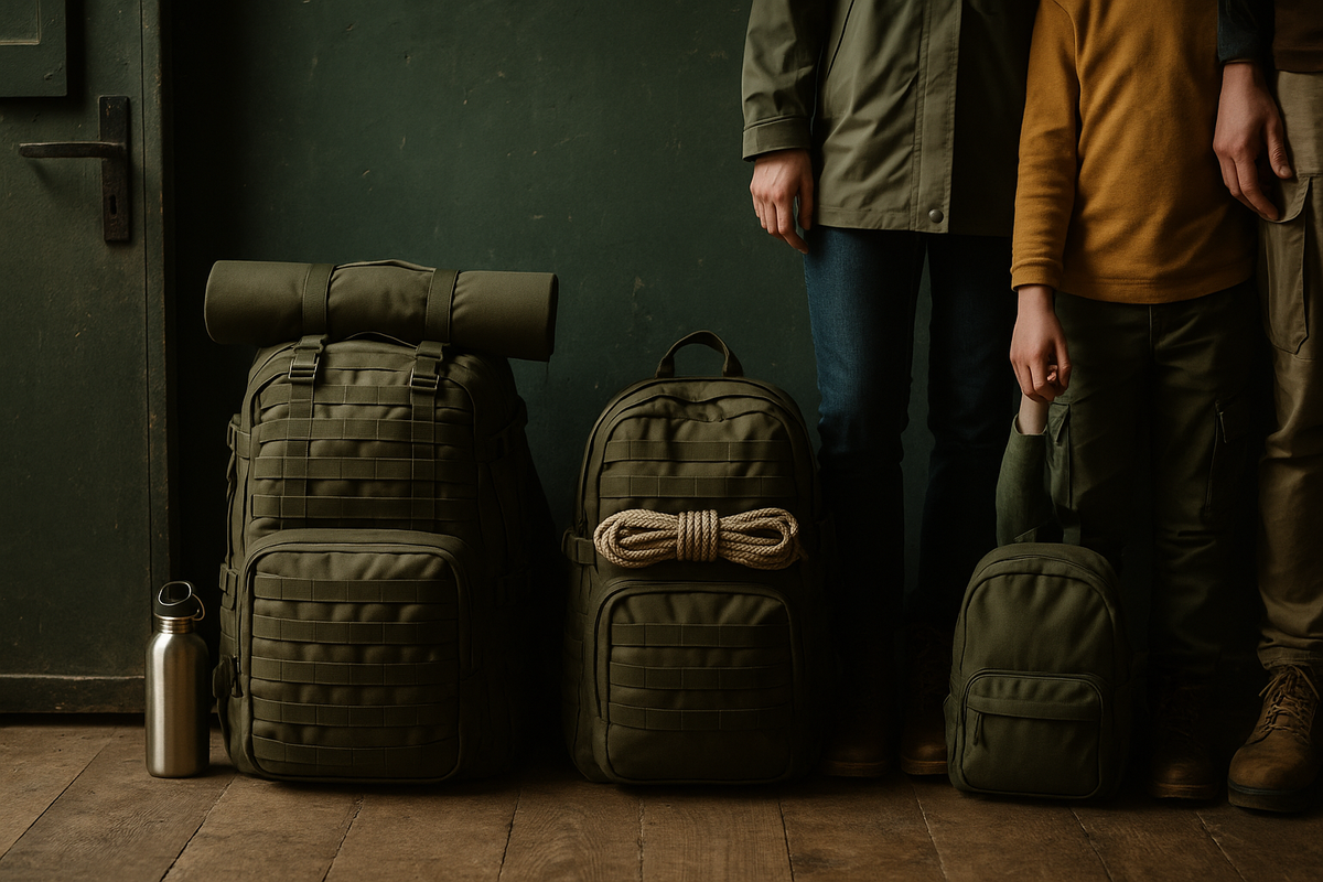 Der perfekte Bug-Out-Bag für Familien: Rucksack-Setup für Eltern und Kinder